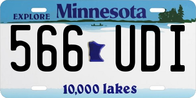 MN license plate 566UDI