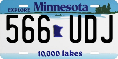 MN license plate 566UDJ