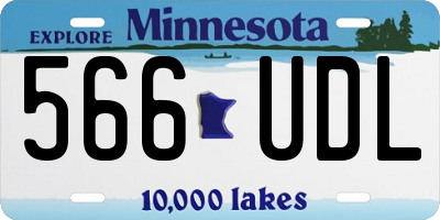 MN license plate 566UDL