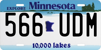 MN license plate 566UDM