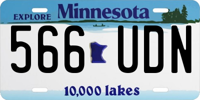 MN license plate 566UDN
