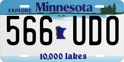 MN license plate 566UDO