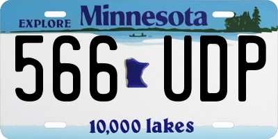 MN license plate 566UDP