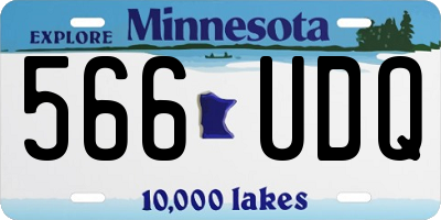 MN license plate 566UDQ