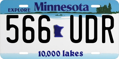 MN license plate 566UDR