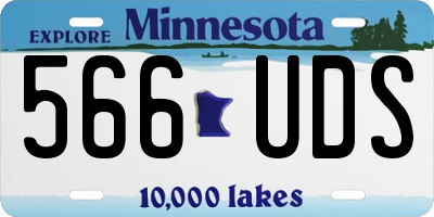 MN license plate 566UDS