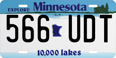 MN license plate 566UDT
