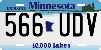 MN license plate 566UDV