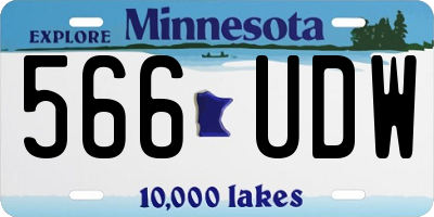 MN license plate 566UDW