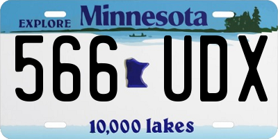 MN license plate 566UDX