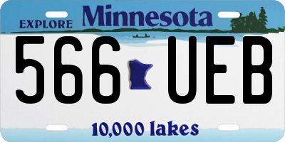 MN license plate 566UEB