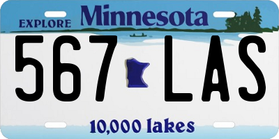 MN license plate 567LAS