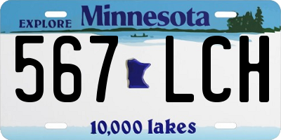 MN license plate 567LCH