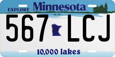 MN license plate 567LCJ