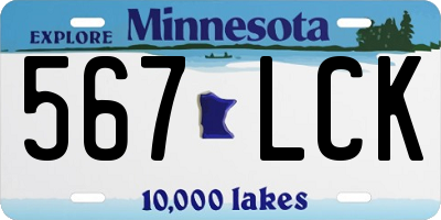 MN license plate 567LCK