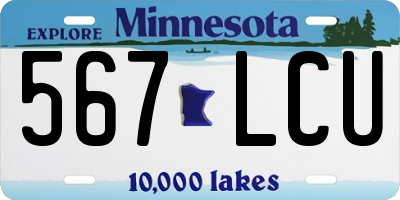 MN license plate 567LCU