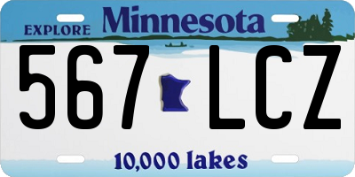 MN license plate 567LCZ