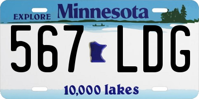 MN license plate 567LDG