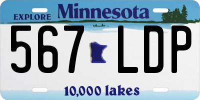 MN license plate 567LDP