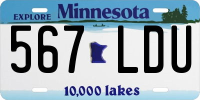 MN license plate 567LDU