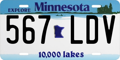 MN license plate 567LDV