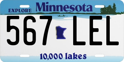 MN license plate 567LEL