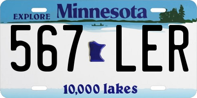 MN license plate 567LER