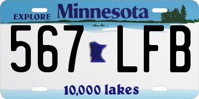 MN license plate 567LFB
