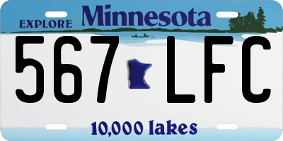 MN license plate 567LFC