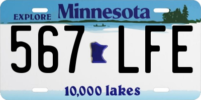 MN license plate 567LFE