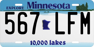MN license plate 567LFM