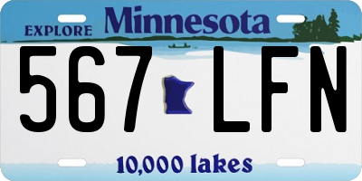 MN license plate 567LFN