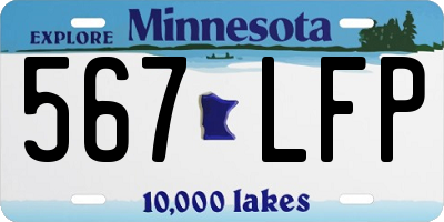 MN license plate 567LFP