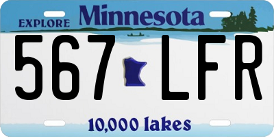 MN license plate 567LFR