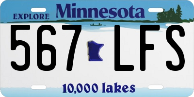 MN license plate 567LFS