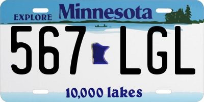 MN license plate 567LGL