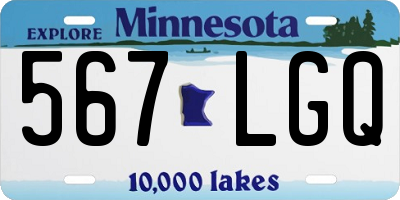 MN license plate 567LGQ