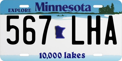 MN license plate 567LHA