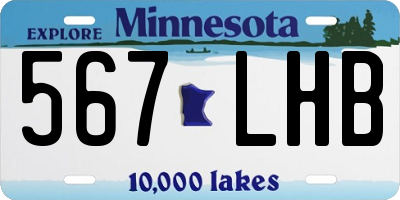 MN license plate 567LHB