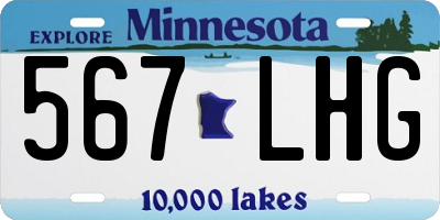 MN license plate 567LHG