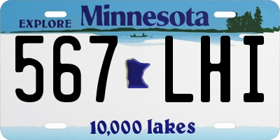 MN license plate 567LHI