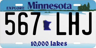 MN license plate 567LHJ