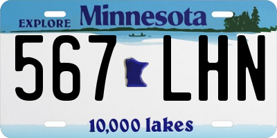 MN license plate 567LHN