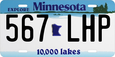 MN license plate 567LHP