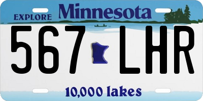 MN license plate 567LHR