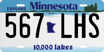 MN license plate 567LHS
