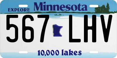 MN license plate 567LHV