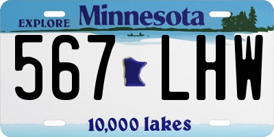 MN license plate 567LHW