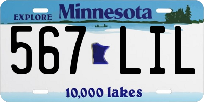 MN license plate 567LIL