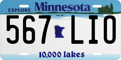 MN license plate 567LIO